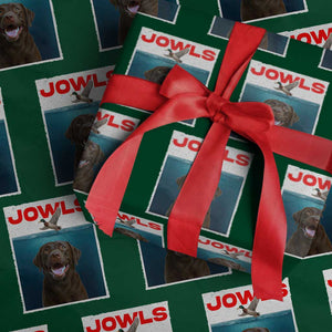 Chocolate Labrador Retriever Wrapping Paper Roll Funny Jowls Horror Dog Poster TS12 Green Print Your Wear