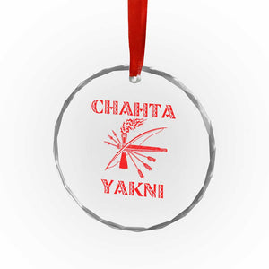 Choctaw Nation Chahta Yakni Native American Crystal Glass Ornament