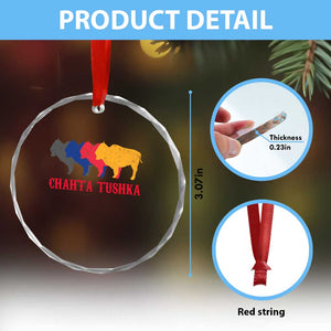 Choctaw Native American Chahta Tushka Crystal Glass Ornament
