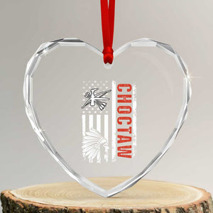 Choctaw Tribe Native American Day Indigenous Peoples Day Heart Crystal Glass Ornament TS14 Transparent Glass 3'' Heart Print Your Wear