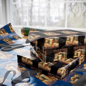 Christ Is Coming Are You Swallowing Wrapping Paper Roll Funny Offensive Jesus Christian TS11 Black Print Your Wear