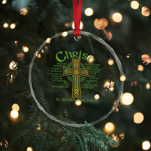 Christ St Patrick Pray For Us Christian Catholic Religious Celtic Cross Crystal Glass Ornament TS11 Print Your Wear