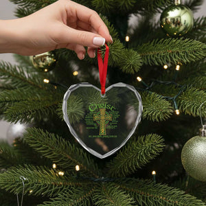 Christ St Patrick Pray For Us Christian Catholic Religious Celtic Cross Heart Crystal Glass Ornament TS11 Print Your Wear