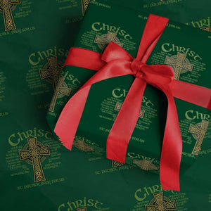 Christ St Patrick Pray For Us Christian Catholic Religious Celtic Cross Wrapping Paper Roll TS11 Green Print Your Wear