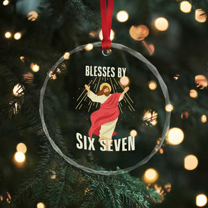 Christian 67 Meme Crystal Glass Ornament Blesses By Six Seven Funny TS14 Print Your Wear