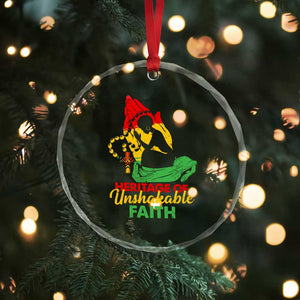 Christian African American Crystal Glass Ornament Heritage Of Unshakable Faith Black History Month TS11 Print Your Wear