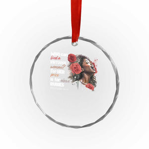 Christian African American Crystal Glass Ornament Who Can Find A Virtuous Woman TS11 Print Your Wear