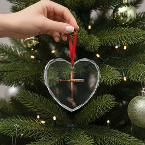 Christian Baseball Heart Crystal Glass Ornament I Can Do All Things Through Christ Who Strengthens Me TS11 Print Your Wear