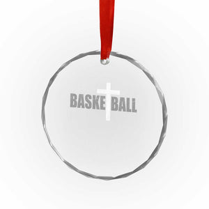 Christian Basketball Cross Crystal Glass Ornament Vintage Minimal Religious Faith TS10 Print Your Wear