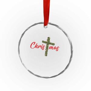 Christian Christmas Crystal Glass Ornament Cross Lights Faith TS14 Print Your Wear