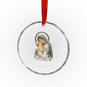 Christian Christmas Crystal Glass Ornament Love Came Down Luke 2:11 TS14 Print Your Wear