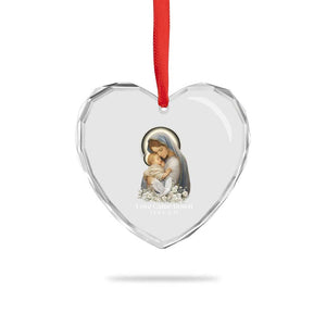Christian Christmas Heart Crystal Glass Ornament Love Came Down Luke 2:11 TS14 Print Your Wear