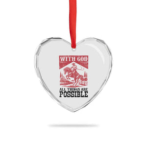 Christian Cowboy Heart Crystal Glass Ornament Vintage Christian All Things Are Possible Encouraging Bible Verse TS10 Print Your Wear