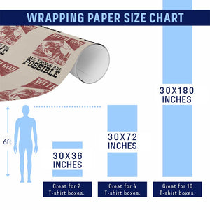 Christian Cowboy Wrapping Paper Roll Vintage Christian All Things Are Possible Encouraging Bible Verse TS10 Print Your Wear