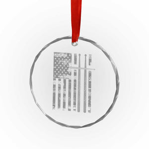 Christian Drummer Crystal Glass Ornament American Flag Drumsticks Religious Faith Cross Patriotic TS10 Print Your Wear