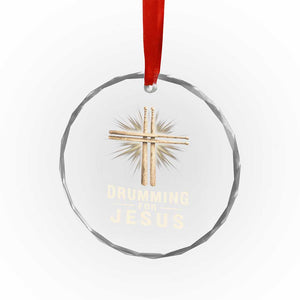 Christian Drummer Crystal Glass Ornament Drumming For Jesus Drumstick Cross Percussionist TS10 Print Your Wear