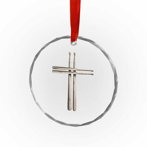 Christian Drummer Crystal Glass Ornament Drumstick Cross Rock Music Lover Gift TS10 Print Your Wear