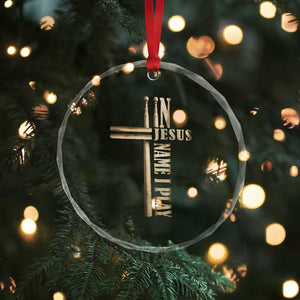 Christian Drummer Crystal Glass Ornament In Jesus Name I Play Drumstick Cross Drums Percussionist TS10 Print Your Wear