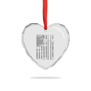 Christian Drummer Heart Crystal Glass Ornament American Flag Drumsticks Religious Faith Cross Patriotic TS10 Print Your Wear