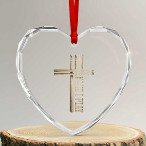 Christian Drummer Heart Crystal Glass Ornament In Jesus Name I Play Drumstick Cross Drums Percussionist TS10 Transparent Glass 3'' Heart Print Your Wear