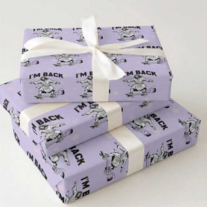 Christian Easter Wrapping Paper Roll Funny Skateboard Jesus I am Back TS14 Violet Print Your Wear
