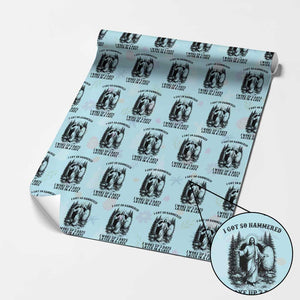 Christian Easter Jesus Wrapping Paper Roll I Got So Hammered Woke Up 3 Days TS14 Light Blue Print Your Wear