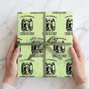 Christian Easter Jesus Wrapping Paper Roll I Got So Hammered Woke Up 3 Days TS14 Lime Print Your Wear