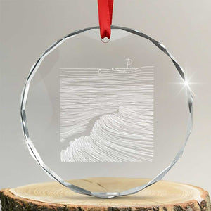 Christian Faith Crystal Glass Ornament Walk On Water Boho Bible Verse TS10 Transparent Glass 3'' Circle Print Your Wear