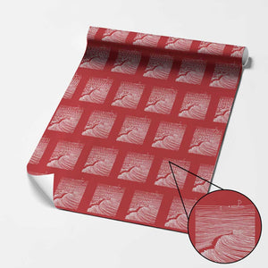 Christian Faith Wrapping Paper Roll Walk On Water Boho Bible Verse TS10 Red Print Your Wear