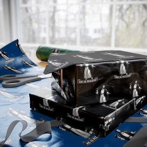 Christian Football Lover Wrapping Paper Roll He Is Rizzin Funny Gift TS12 Black Print Your Wear