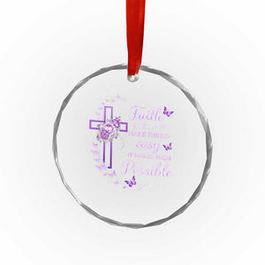 Christian Jesus Crystal Glass Ornament Vintage Bible Verse Printed Faith Blessed Inspirational Girl TS10 Print Your Wear