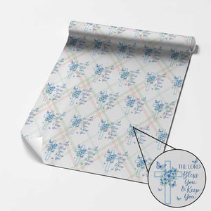 Christian Jesus Wrapping Paper Roll The Lord Bless You Encouraging Bible Verse Butterfly Art TS10 Christmas Plaid Print Your Wear