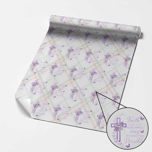Christian Jesus Wrapping Paper Roll Vintage Bible Verse Printed Faith Blessed Inspirational Girl TS10 Christmas Plaid Print Your Wear