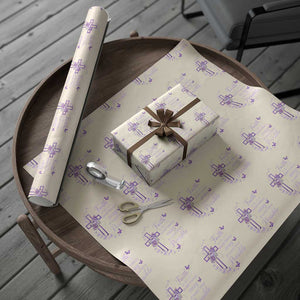 Christian Jesus Wrapping Paper Roll Vintage Bible Verse Printed Faith Blessed Inspirational Girl TS10 Beige Print Your Wear