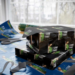 Christian Jesus St Patricks Day Meme Wrapping Paper Roll I Saw That TS14 Black Print Your Wear