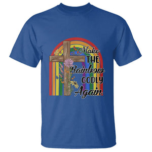 Christian LGBT Pride T Shirt Make The Rainbow Godly Again TS02 Royal Blue Printyourwear