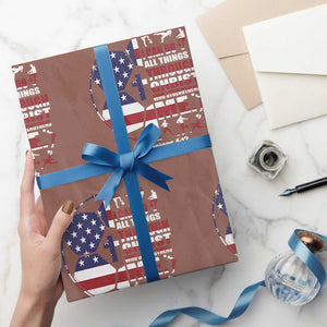 Christian Soccer Wrapping Paper Roll I Can Do All Things Through Christ Who Strengthens Me TS11 Mocha Print Your Wear