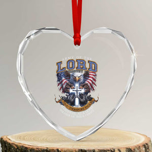 Christian Soldier Heart Crystal Glass Ornament Army Of The Lord Thou Therefore Endure Hardness As A Good Soldier TS11 Transparent Glass 3'' Heart Print Your Wear