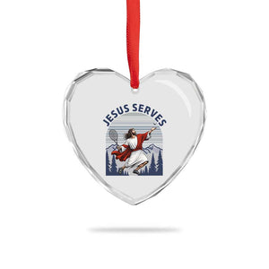 Christian Tennis Lover Gift Heart Crystal Glass Ornament Funny Christian Gift TS12 Print Your Wear