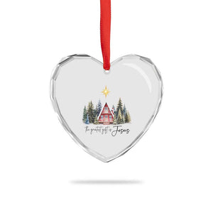 Christian Xmas Heart Crystal Glass Ornament The Greatest Gift Is Jesus Star Of Bethlehem TS11 Print Your Wear