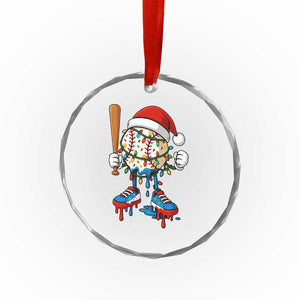 Christmas Baseball Ice Cream Drip Crystal Glass Ornament Santa Sports Xmas Baseball Player TS10 Print Your Wear