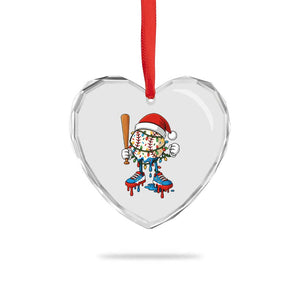 Christmas Baseball Ice Cream Drip Heart Crystal Glass Ornament Santa Sports Xmas Baseball Player TS10 Print Your Wear