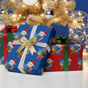 Christmas Baseball Ice Cream Drip Wrapping Paper Roll Santa Sports Player Xmas Light Boys Baseball Bat TS10 Print Your Wear