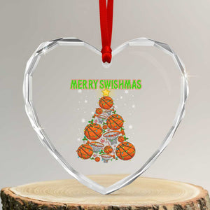 Christmas Basketball Merry Swishmas Heart Crystal Glass Ornament Basketball Xmas Tree TS11 Transparent Glass 3'' Heart Print Your Wear