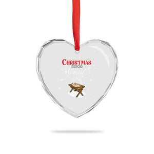 Christmas Begins With Christ Heart Crystal Glass Ornament Christian Christmas Jesus God TS11 Print Your Wear