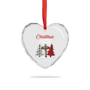 Christmas Begins With Christ Heart Crystal Glass Ornament Leopard Cross Plaid Xmas Tree TS11 Print Your Wear