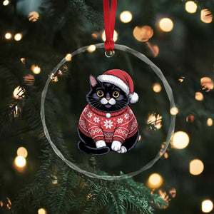 Christmas Black Cat Crystal Glass Ornament Catmas Gift For New Year TS10 Print Your Wear