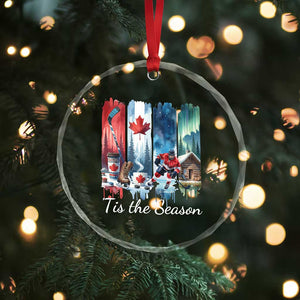 Christmas Canada Ice Hockey Lover Crystal Glass Ornament Tis The Season TS12 Print Your Wear