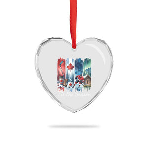 Christmas Canada Ice Hockey Lover Heart Crystal Glass Ornament Tis The Season TS12 Print Your Wear