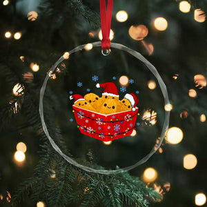 Christmas Chicken Nuggets Crystal Glass Ornament Funny Food Lover Gift TS12 Print Your Wear